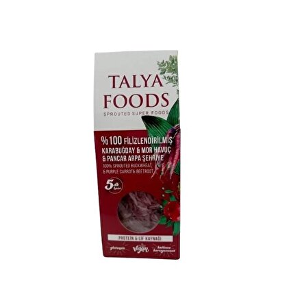 Talya Foods Talya Filizlenmiş Karabuğday Mor Havuç Pancar Şehriye 200 gr