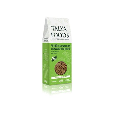 Talya Foods Glutensiz Filizlenmiş Çiğ Karabuğday Arpa Şehriye 200 gr