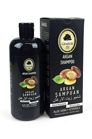 GEMİLİK Argan Şampuanı Alovera-vitamin E Destekli 400ml