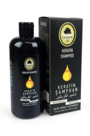 GEMİLİK Keratin Şampuanı Alovera-vitamin E Destekli 400ml