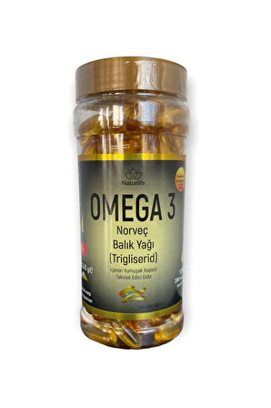 NATURLIFE Omaga-3 Norveç Yağı 1300 mg 200 Yumuşak Kapsül