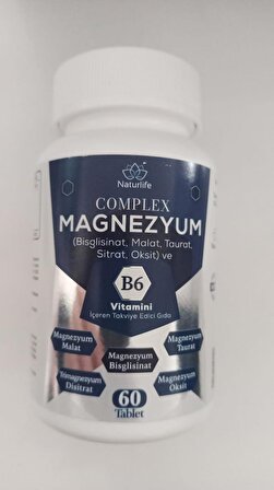 Naturlife Magnezyum Complex B6 Vitaminli 60 Tablet8682214038141