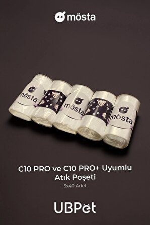 Mösta Atık Poşeti Ubtech C10 Pro ve C10 Pro + Kameralı Otomatik Kedi Tuvalet Uyumlu (5li paket gönderilecektir)