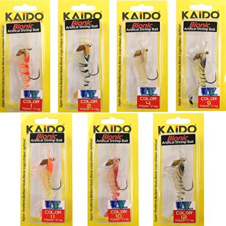 Kaido LC70S Shrimp Bait Karides 70MM 7.4gr Renk:4