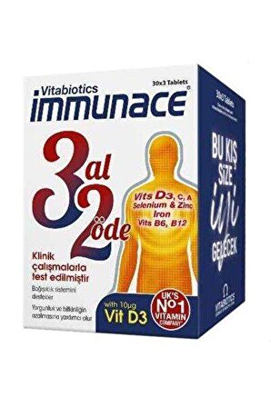 Vitabiotics Immunace 30 Tablet - 3 Al 2 Öde