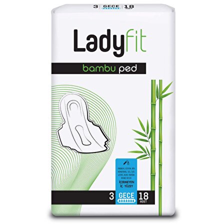 Lady Fit Bambu Ultra Gece Ekstra Hijyenik Ped 18 Adet