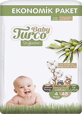 Bebek Bezi Doğadan Ekonomik Paketi No:4 48'li Babyturco