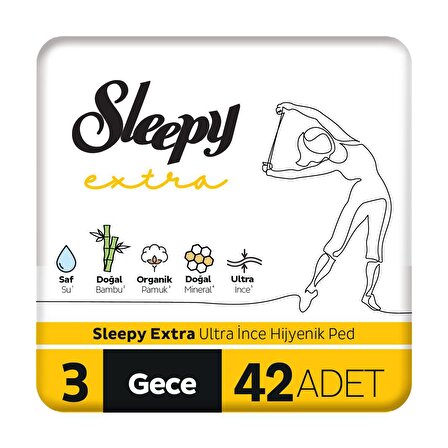 Sleepy Extra Ultra Gece Hijyenik Ped 42 Adet