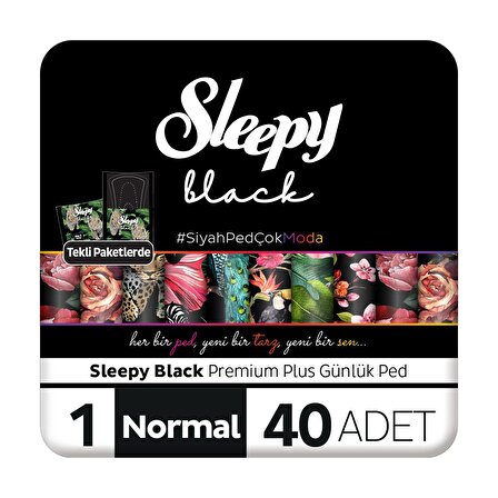 Sleepy Black Premium Plus 40'lı Günlük Ped
