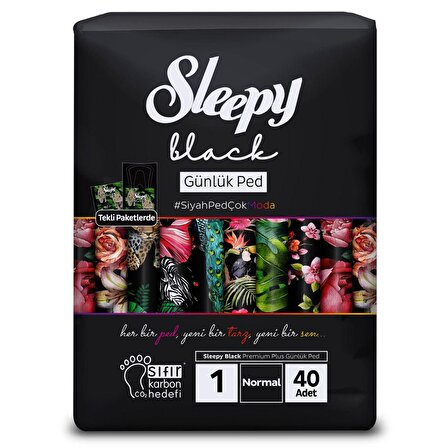 Sleepy Black Premium Plus 40'lı Günlük Ped