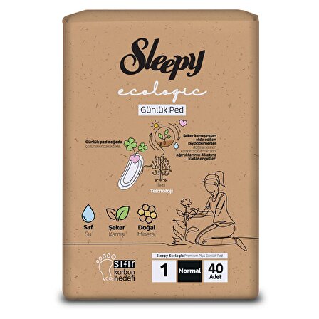 Sleepy Ecologic Premium Plus 40'lı Günlük Ped