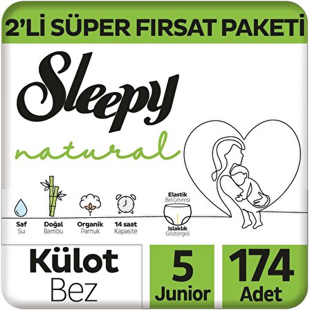 Sleepy Natural 5 Numara Junior 174'lü Külot Bez
