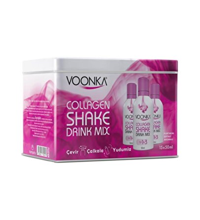 Voonka Collagen Beauty Shake Portakal ve Şeftali 15 x 50 ml
