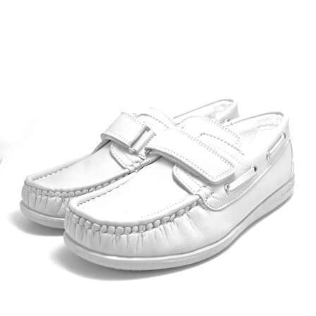 Feniks Beyaz Cırt Cırtlı Günlük Erkek Genç Ayakkabı
