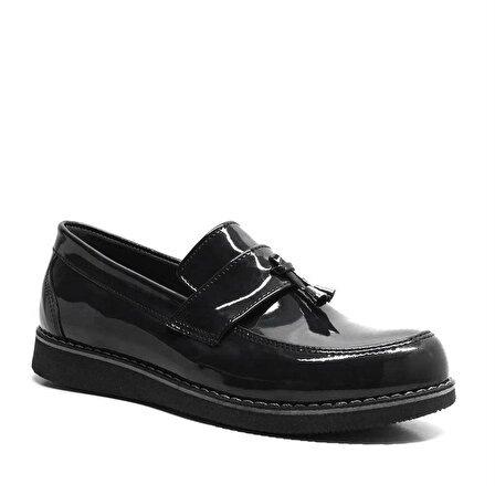 Siyah Rugan Loafer Klasik Erkek Ayakkabı