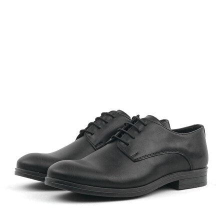Rakerplus Siyah Mat Bağcıklı Oxford Çocuk Ayakkabı