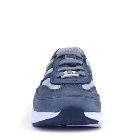Rakerplus Hakiki Deri Anatomik Mavi Bağcıklı Hafif Çocuk Spor Ayakkabı