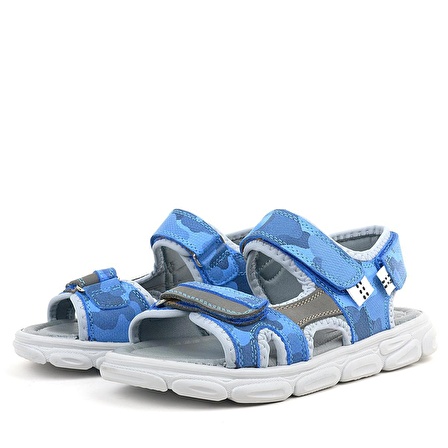 Rakerplus Wisps Hakiki Deri Saks Mavi Çocuk Sandalet Ayakkabı