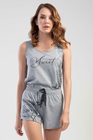 Vienetta Kadın Kalın Askılı Şortlu Pijama Takım 1110220000