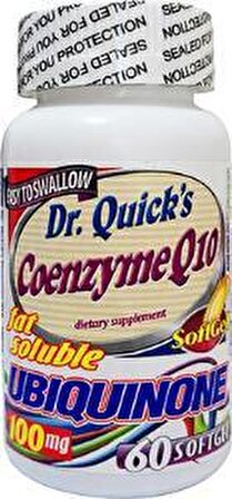 Dr Quicks CoEnzyme Q10 Ubiquinone 100 mg 60 Kapsül