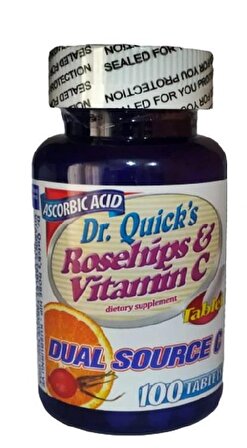 Dr Quicks Rosehips ve Vitamin C 100 Tablet