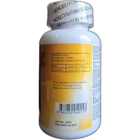 DMP Demir Iron Plus Vitamin C 60 Tablets