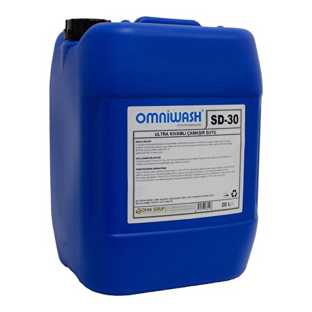 Omniwash SD-30 Konsantre Sıvı Çamaşır Suyu 20 lt