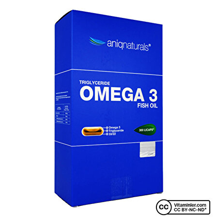 Aniqnaturals Omega 3 Balık Yağı 300 Kapsül - AROMASIZ