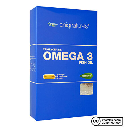 Aniqnaturals Omega 3 Balık Yağı 150 Kapsül - AROMASIZ