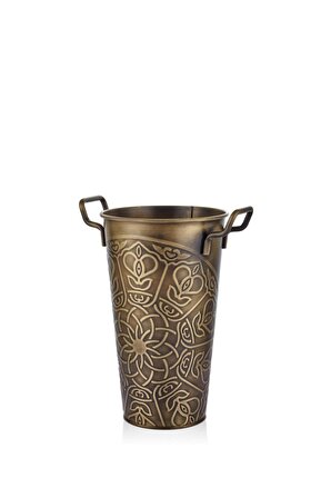 The mia vazo - 30 cm galvaniz vazo şemsiyelik gold renk