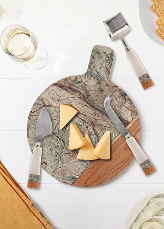 The Mia Mermer Peynir Bıçağı 3lü Set