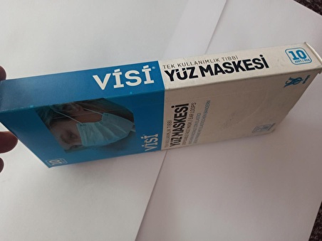 TEK KULLANIMLIK TIBBİ YÜZ MASKESİ 10' LU PAKET/VİSİ