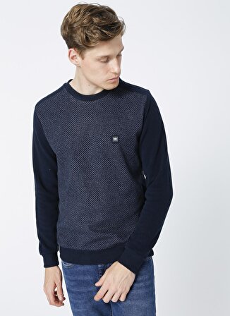 Lee Cooper Bisiklet Yaka Lacivert Erkek Sweatshırt 221 LCM 2410422591_ETHAN SWEATSHIRT