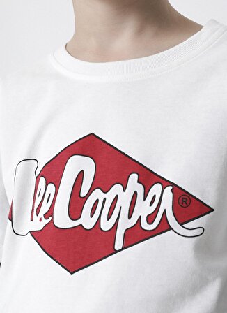 Lee Cooper Baskılı Beyaz Erkek Çocuk T-Shirt 221 LCB 242001 MATT BEYAZ