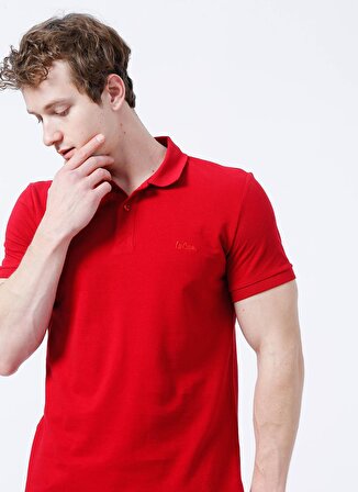 Lee Cooper Pike Desenli Koyu Kırmızı Erkek Polo T-Shirt 222 LCM 242057 TWINS K.KIRMIZI