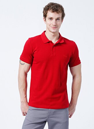 Lee Cooper Pike Desenli Koyu Kırmızı Erkek Polo T-Shirt 222 LCM 242057 TWINS K.KIRMIZI