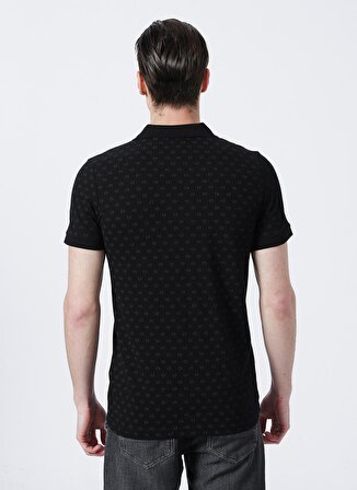Lee Cooper Polo Yaka Desenli Siyah Erkek T-Shirt 222 LCM 242061 MIXED SIYAH