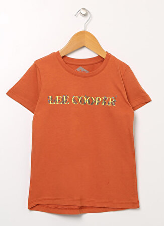 Lee Cooper Baskılı Turuncu Kız Çocuk T-Shirt 222 LCG 242003 PUMPKIN