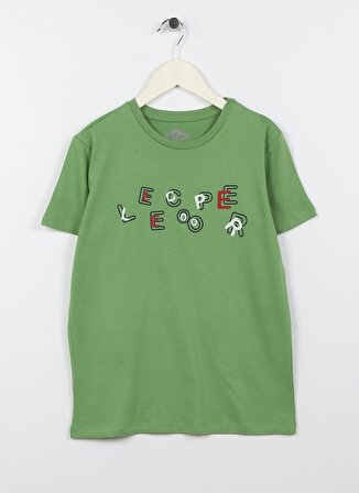 Lee Cooper Baskılı Açık Yeşil Erkek Çocuk T-Shirt 222 LCB 242019 FUNNY ACIK
