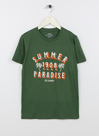 Lee Cooper Baskılı Yeşil Erkek Çocuk T-Shirt 222 LCB 242020 PALM