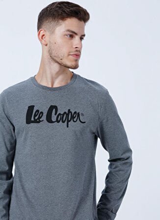 Lee Cooper O Yaka Baskılı Antrasit Melanj Erkek T-Shirt 231 LCM 242003 ZAYNE
