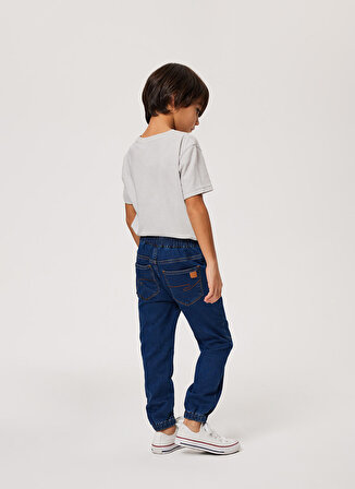 Lee Cooper Lastikli Bel Mavi Erkek Çocuk Denim Pantolon 232 LCB 121001 LUCAS MID BLUE