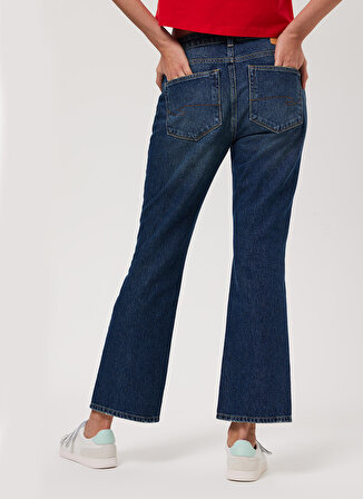 Lee Cooper Yüksek Bel İspanyol Paça Flare Kadın Denim Pantolon 232 LCF 121017 MELINDA BLUE MID