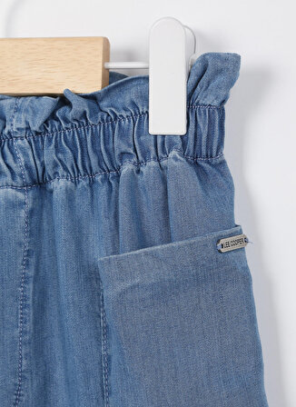 Lee Cooper Lastikli Bel Mavi Kız Çocuk Denim Pantolon 232 LCG 121006 LISA MID BLUE