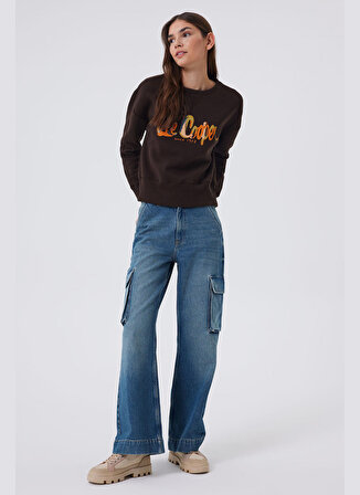 Lee Cooper Yüksek Bel Straight Çok Renkli Kadın Pantolon 241 LCF 121031 SANDY CARGO FEDERER
