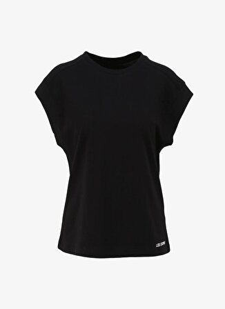 Lee Cooper O Yaka Düz Siyah Kadın T-Shirt 242 LCF 242014 LOSEA SİYAH