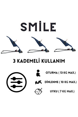 Mamma Smile Sallanır Üç Kademeli Ana Kucağı + Oyuncak Aparatı