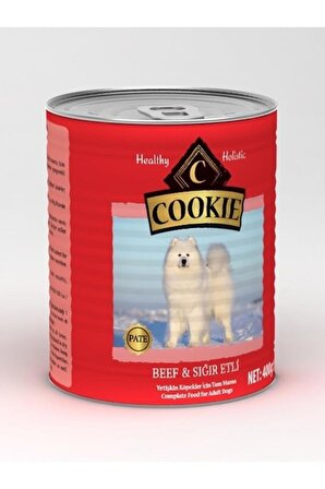 Cookie Sığır Etli Pate Yetişkin Köpek Konservesi 400 Gr