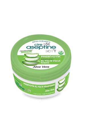 Cire Aseptine Soft Prebiyotik Tüm Cilt Tipleri İçin Aloe Veralı Su Bazlı Yağsız Rahatlatıcı Yüz Bakım Kremi 200 ml