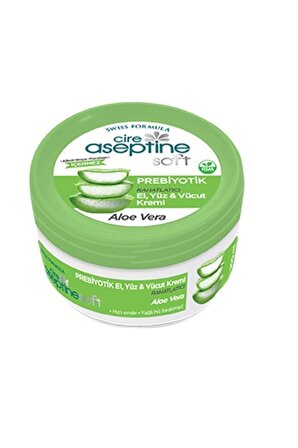 Cire Aseptine Soft Prebiyotik Tüm Cilt Tipleri İçin Aloe Veralı Su Bazlı Yağsız Rahatlatıcı Yüz Bakım Kremi 300 ml